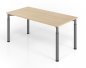 Preview: Schreibtisch Yach 160x80x68-82 cm Eiche Grafit
